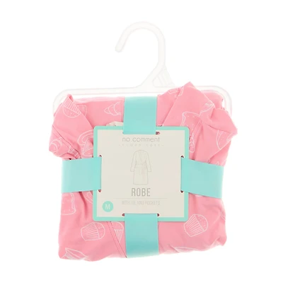 No Comment Cloud Soft Pink Robe, Medium