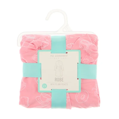 No Comment Cloud Soft Pink Robe, 2XL