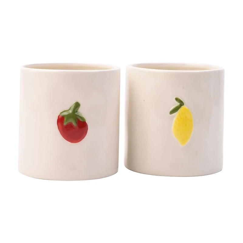 Fruit Detailed Ceramic Candle, 20 oz, 2 Assorted Styles