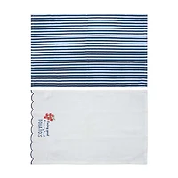 Tomato Print Embroidered Cotton Kitchen Towel Set, 16x26 in, 2 pk