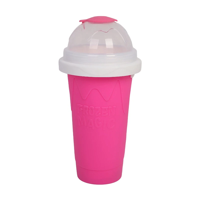 Summer Vacay Vibes Clear, Pink and White Slushie Cup, 12.5 fl oz