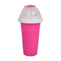 Summer Vacay Vibes Clear, Pink and White Slushie Cup, 12.5 fl oz
