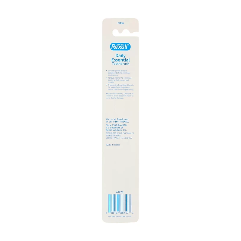 Rexall Daily Essential Firm Toothbrush, 2 ct