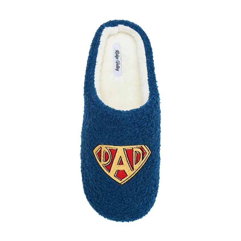 Super Dad Fleece Slip-On Slipper, Medium