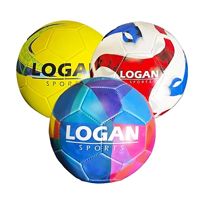 Logan Sport Official Size Soccer Ball, Assorted Patterns