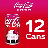 Coca-Cola Cherry Float Soda Soft Drink Fridge Pack Cans, 12 fl oz, 12 Pack