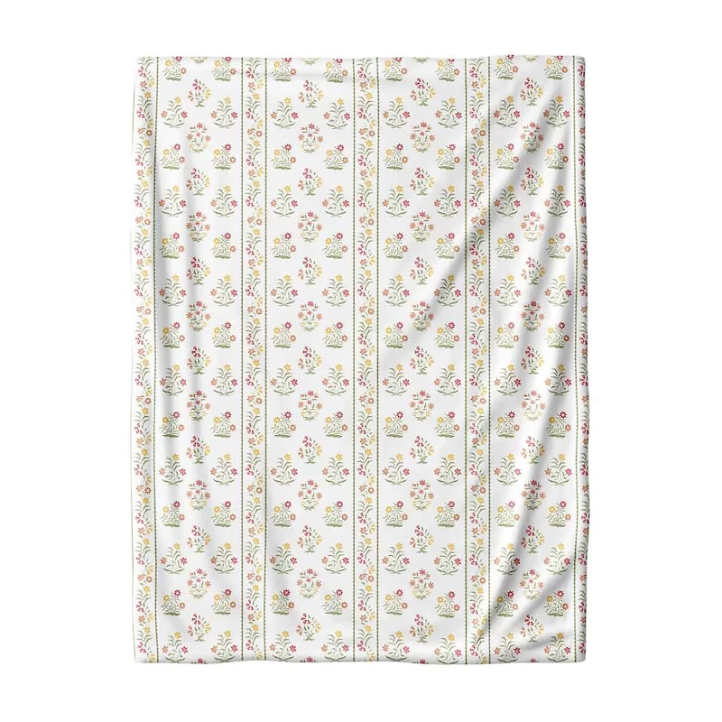 Devon Floral Printed Plush Throw, 50x60 in