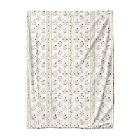 Devon Floral Printed Plush Throw, 50x60 in