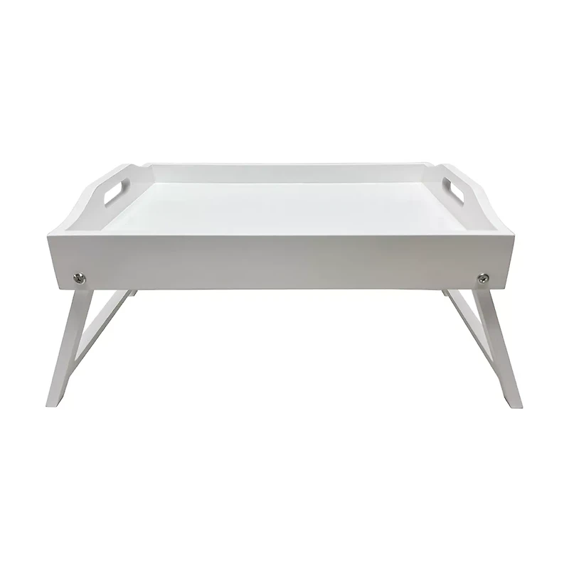 White Wooden Bed Tray