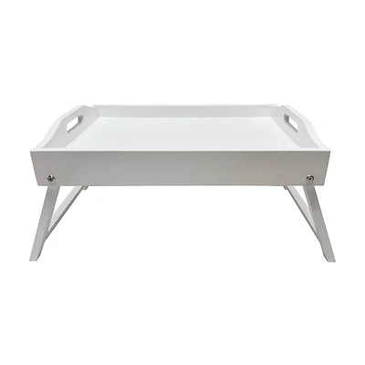 White Wooden Bed Tray