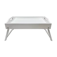 White Wooden Bed Tray