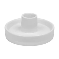 White Ceramic Taper Candle Holder