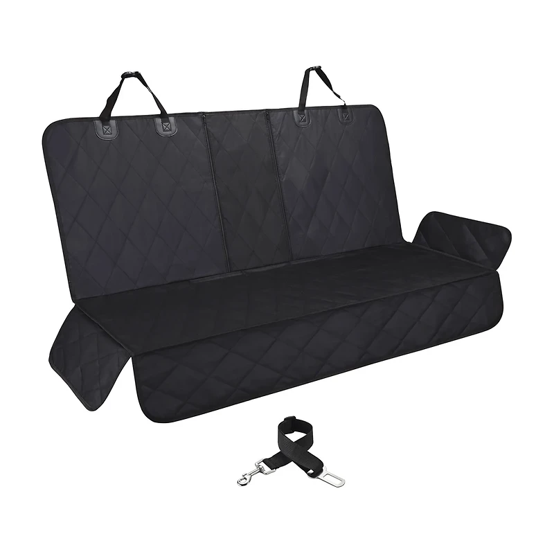 Black Pet Car Seat Cover, 52.5x21.5x17.5 in