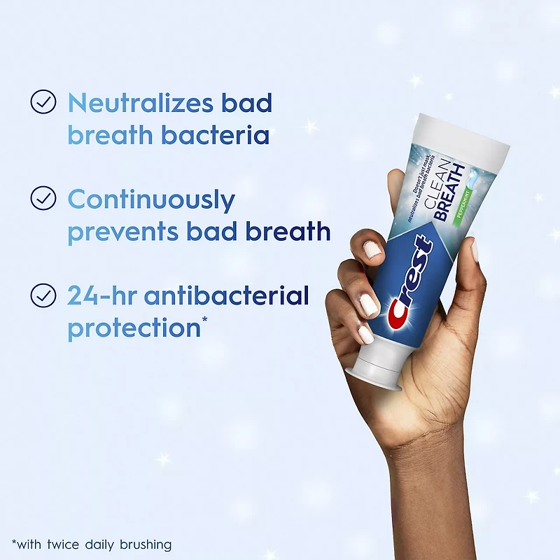 Crest Toothpaste Clean Breath Peppermint, 2.5 oz