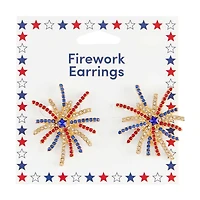 Patriotic Firework Post Earring