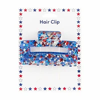 Patriotic Confetti Stars Hair Clip