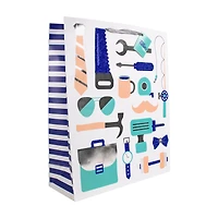 Extra Large Father's Day Tool-Print Gift Bag