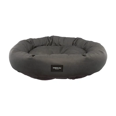 Kenneth Cole Gray Round Dog Bed, 28 in