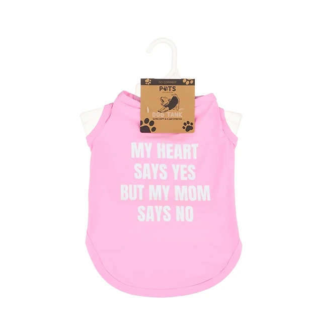 Summer No Comment Pets Collection Pink Dog Tank Top