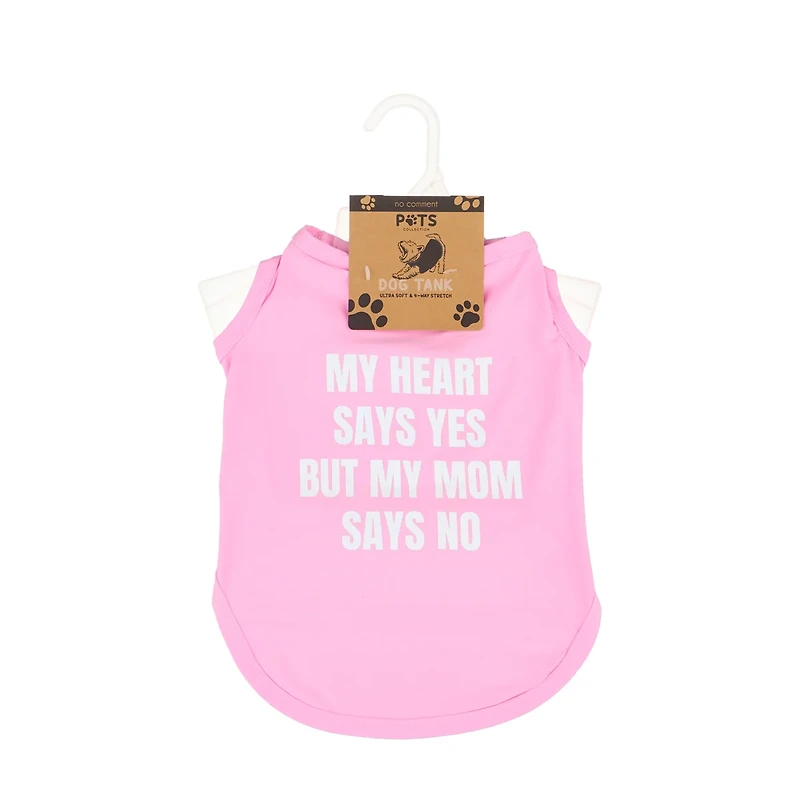 Summer No Comment Pets Collection Pink Dog Tank Top