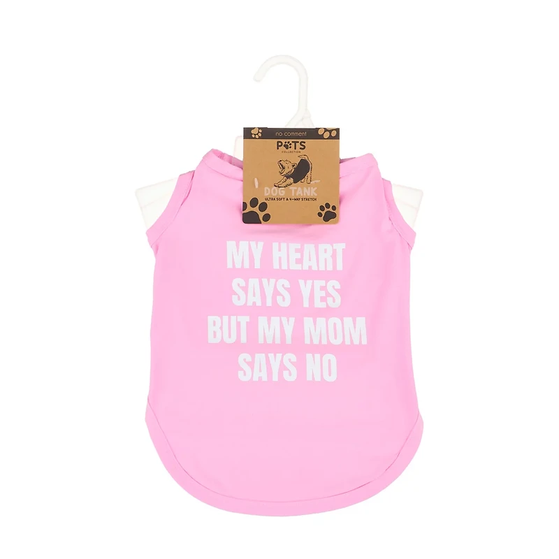 Summer No Comment Pets Collection Pink Dog Tank Top, Extra Large