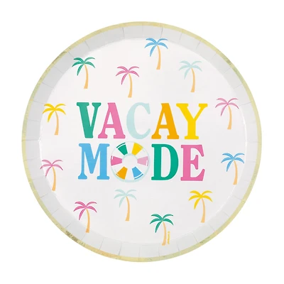 Summer Vacay Plate, 8 in, 8 pk