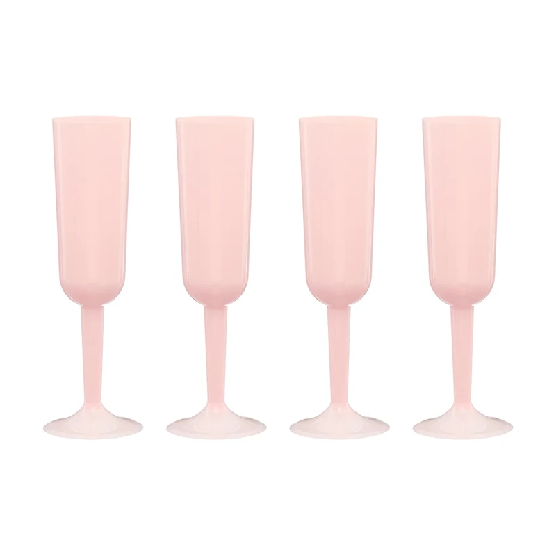 Unique Party! Summer Pink Flutes, 4 ct