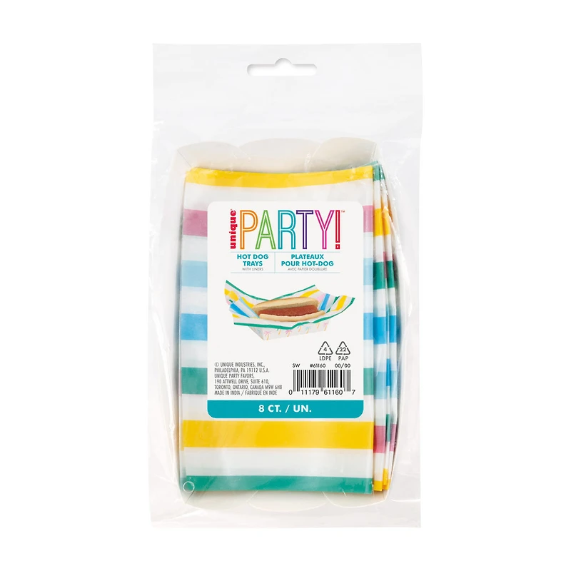 Summer Vacay Hotdog Trays, 8 pk