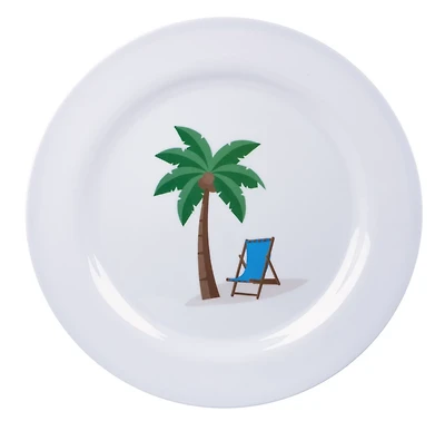 Madison York 11" Melamine Dinner Plate - Palm Tree