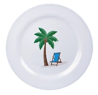 Madison York 11" Melamine Dinner Plate - Palm Tree