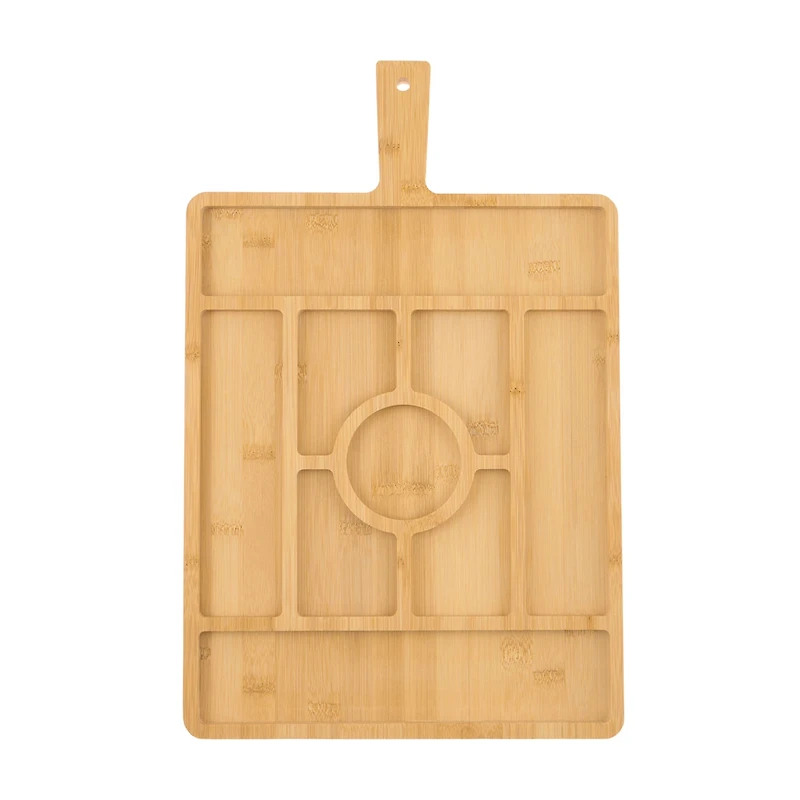 Core Kitchen Bamboo Charcuterie Serving Platter with Handle, 18 in