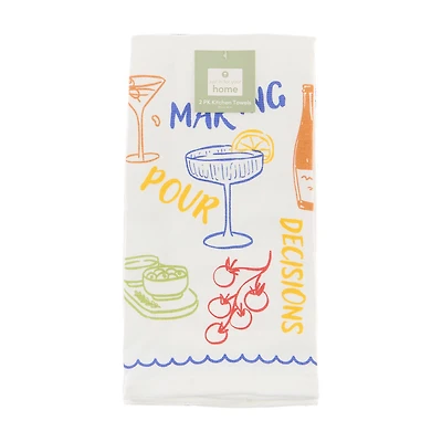 Pour Decisions Fabric Kitchen Towels, 2 pk