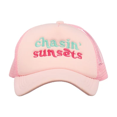 Pink "Chasin' Sunsets" Trucker Hat