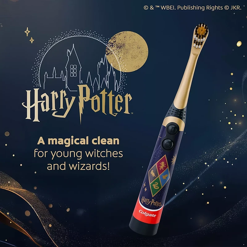 Colgate Harry Potter Kids Battery Toothbrush, Extra Soft, 1 Pack