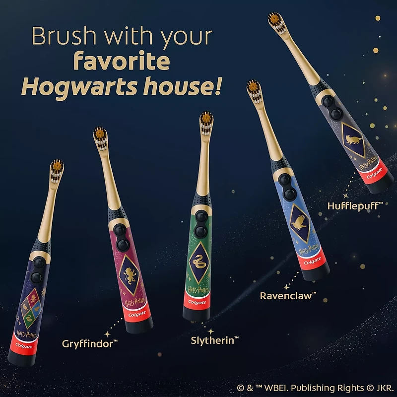 Colgate Harry Potter Kids Battery Toothbrush, Extra Soft, 1 Pack