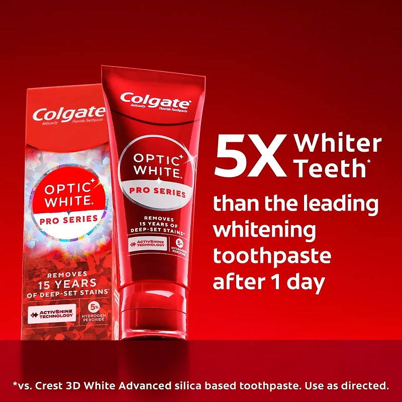 Colgate Optic White Pro Series Express White Toothpaste with 5% Hydrogen Peroxid