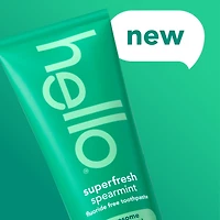hello Superfresh Fluoride Free Toothpaste for Bad Breath, Natural Spearmint, 5 o