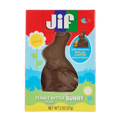 JIF Peanut Butter Filled Chocolate Bunny, 2 oz