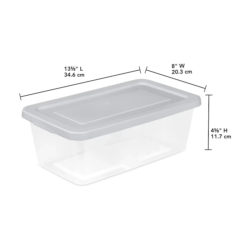 Sterilite 6 Quart Clear Storage Bin