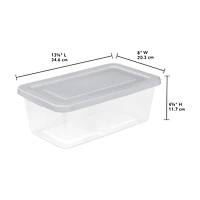 Sterilite 6 Quart Clear Storage Bin