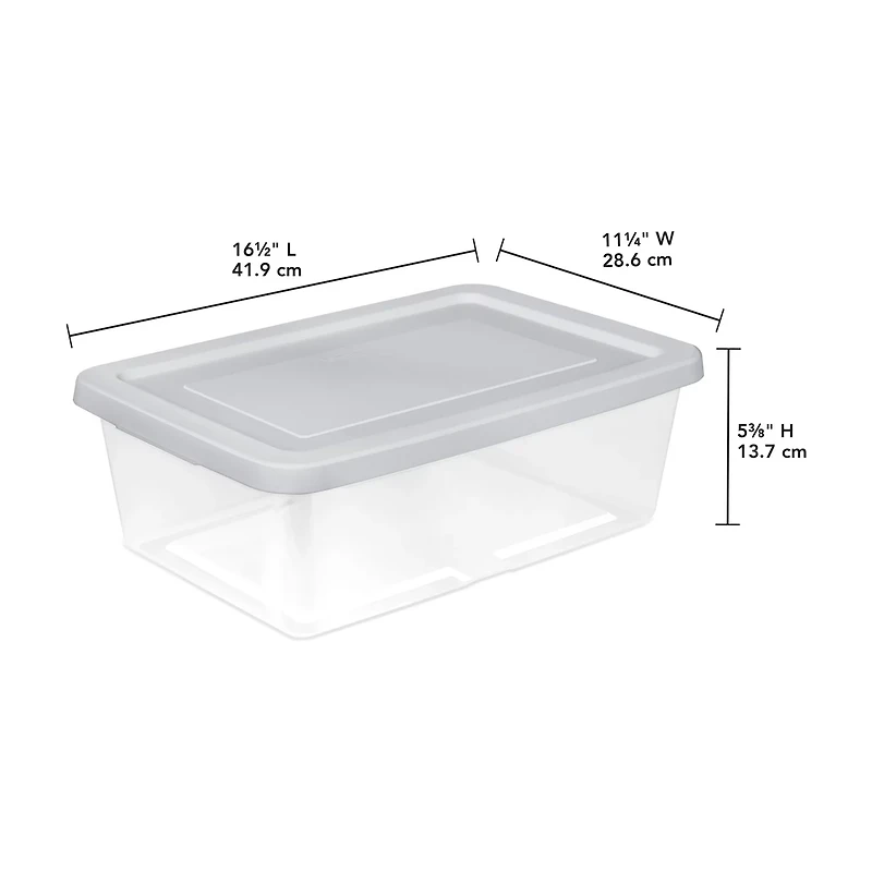 Sterilite 12 Quart Clear Storage Bin