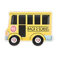 School Bus Shaped Paper Plates, 8 ct