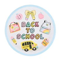 Back to School Round Paper Plates, 9 in, 8 ct