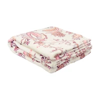 Jessica Simpson Printed Plush Throw, 50 in x 60 in
