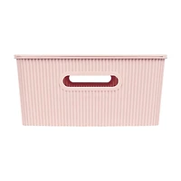 Glad Blush Pink Storage Basket, 3.17 Gallon