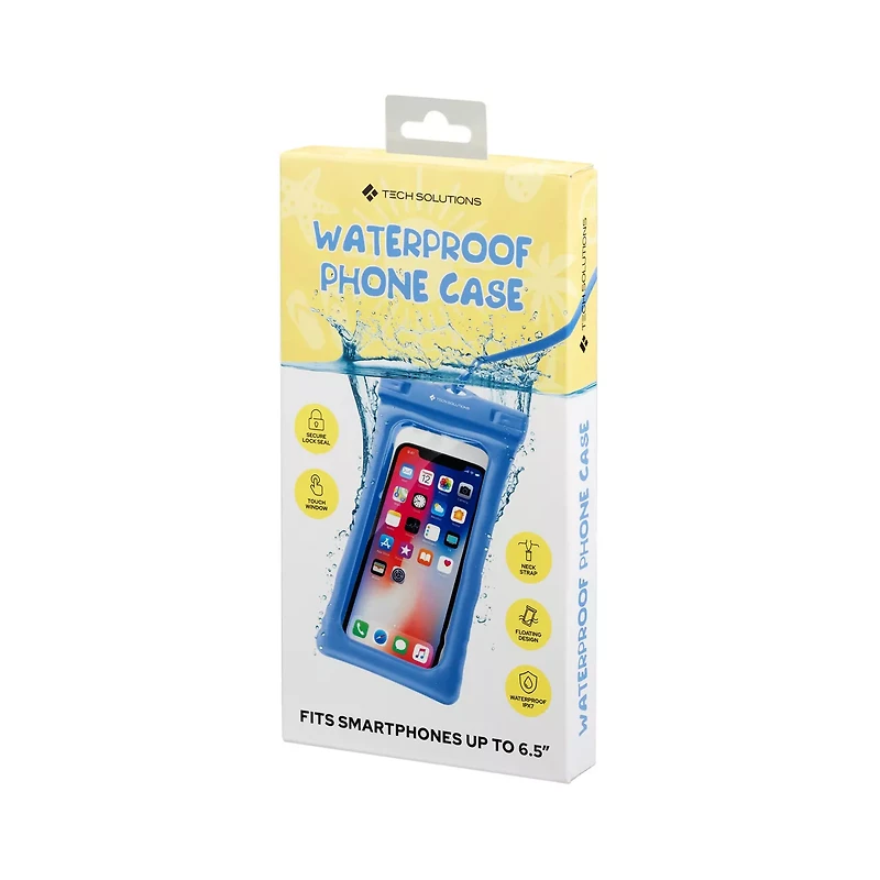 Tech Solutions Summer Blue Waterproof Phone Case