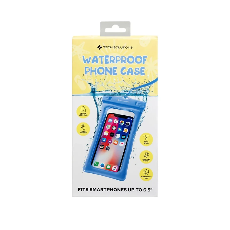 Tech Solutions Summer Blue Waterproof Phone Case