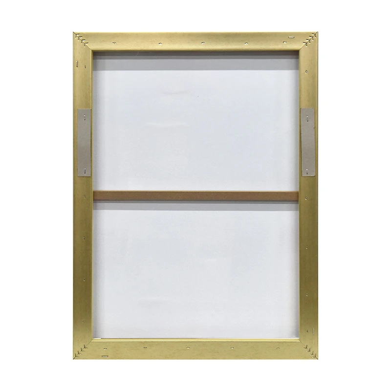 Summer Pastel Pink Canvas Abstract Art in Gold Frame, 18x24 in