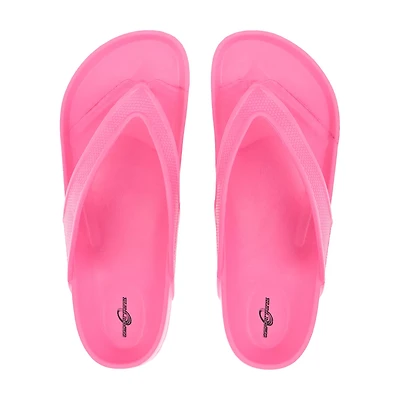 Women's EVA Flip Flop Sandal, Bright Pink color, Assorted Sizes