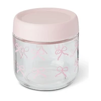 Back to School Bow Print Glass Overnight Oats Jars, 12 oz, 2 pk